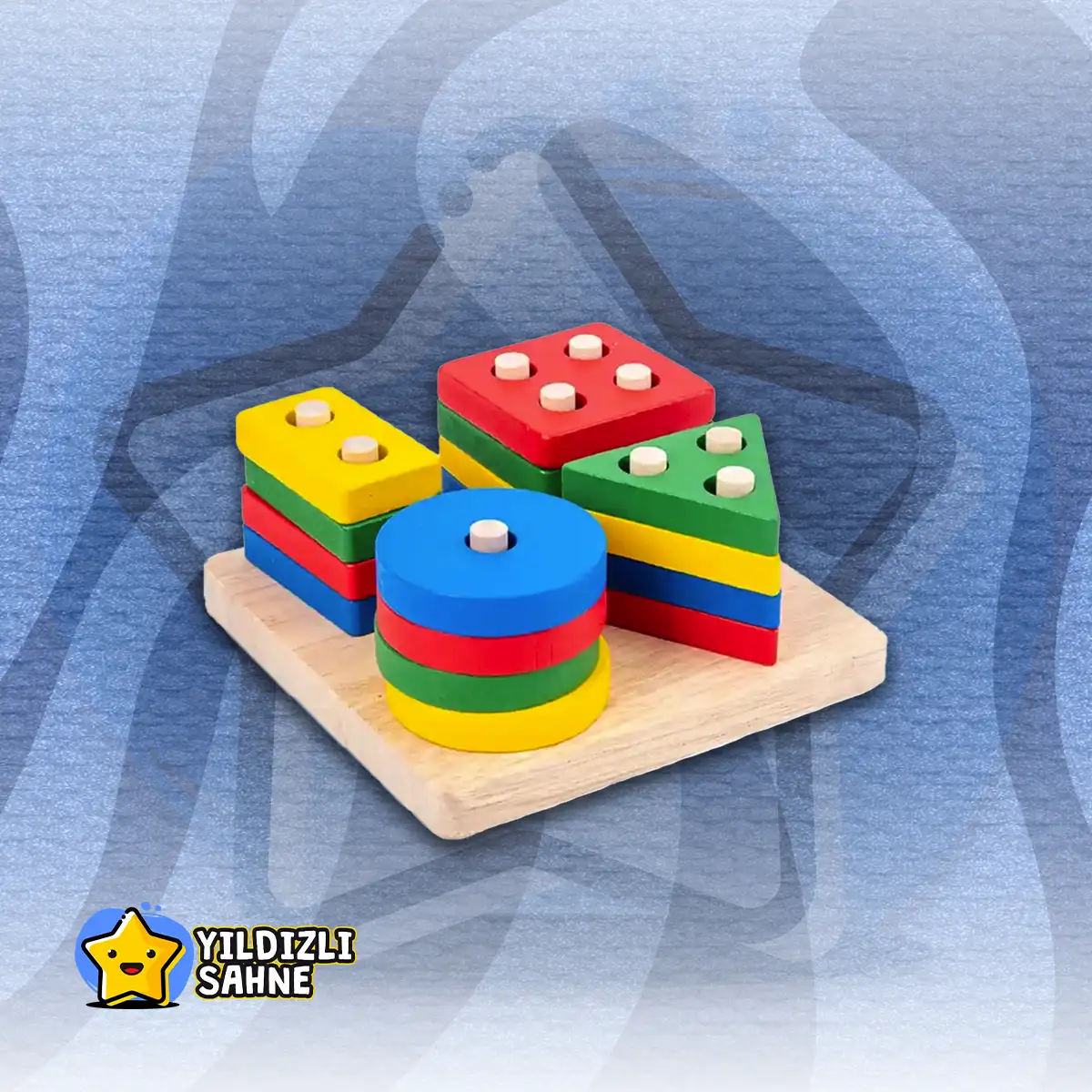 Ahşap Şekil Sıralama Oyunu